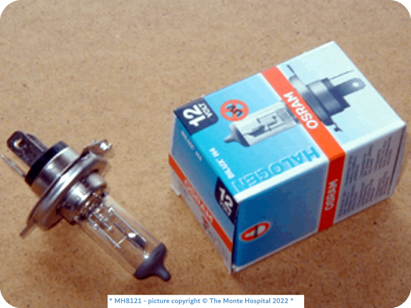 Electrical System Headlight Bulb, H4, Xenon The Monte Hospital Shop