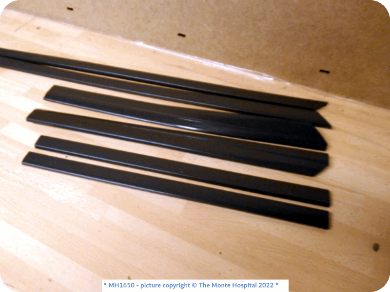 Body Seals and Gaskets Door Frame Top Rail Trim, (6 piece set for
